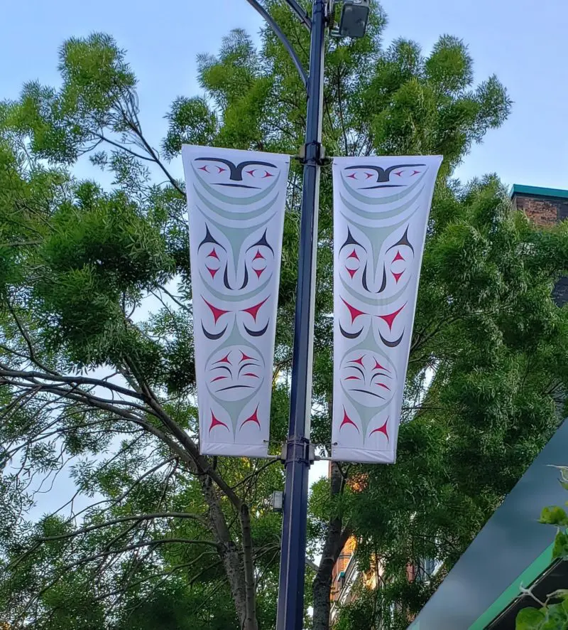 Dylan Thomas’ Art Banners In Downtown Victoria