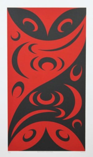 First Nations art print of ravens titled Redefining Each Other by lessLIE