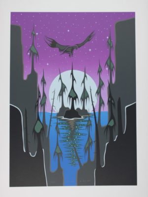 Indigenous art print titled Spirit Island by Patrick Logan