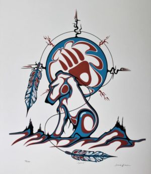 Aboriginal art print titled Spirit by Derek Heaton