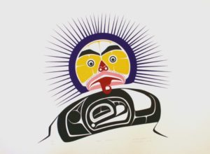 Limited edition Native art print of a sea urchin by Art Thompson