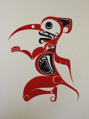 Native art print of a mosquito