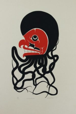 Native American art print of an octopus