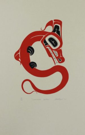 Native art print titled Lightning Snake by Art Thompson
