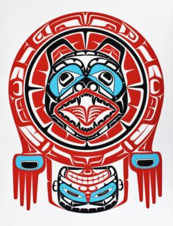 Northwest coast art print titled Bear Through The Ring Of The Sun by Robert Jackson