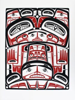 Indigenous art print titled Bentwood Box Design by Robert Jackson