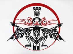 Native art print titled Passing Through The Hole In The Sky by Robert Jackson