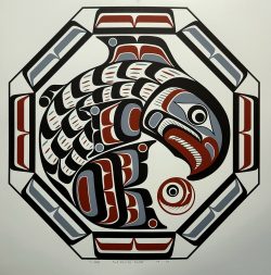 Limited edition print of a salmon by Alvin Child