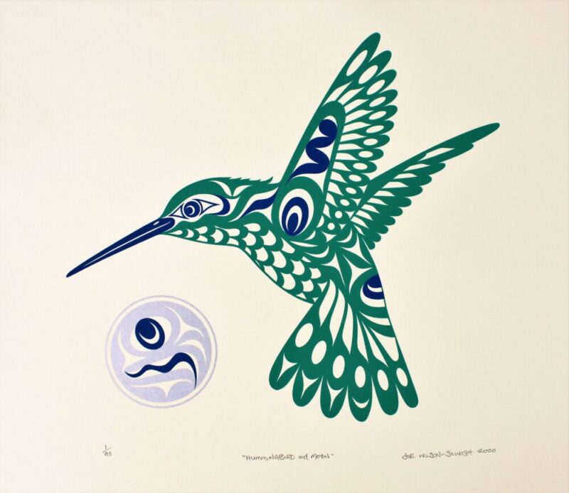 Hummingbird And Moon